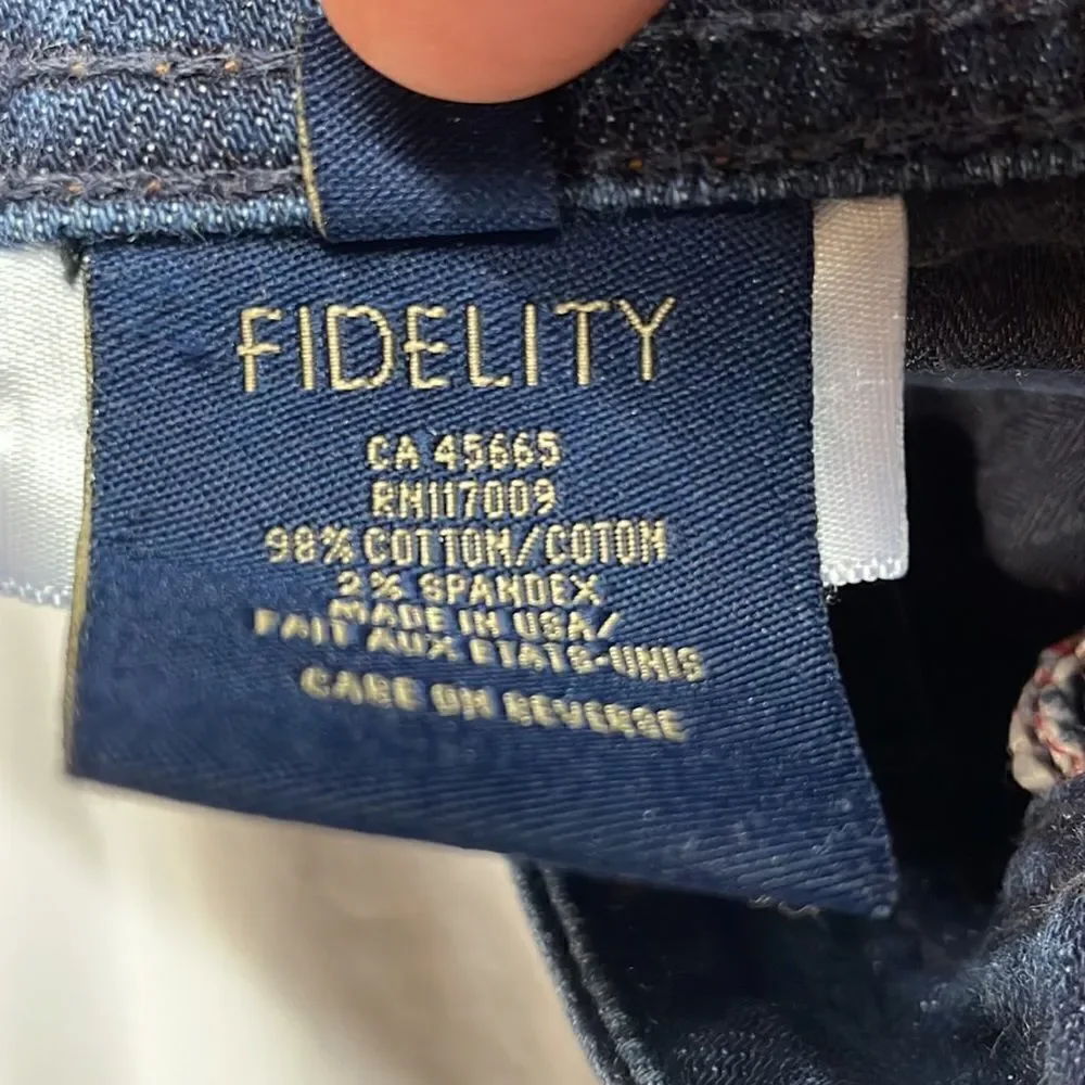 Fidelity Slim Jim Town Rinse Jeans Size 31